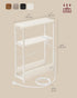 3-Tier ULET335W01 VASAGLE Side Table with Charging Station, Narrow End Table, Nightstand, Sofa Table for Small Spaces
