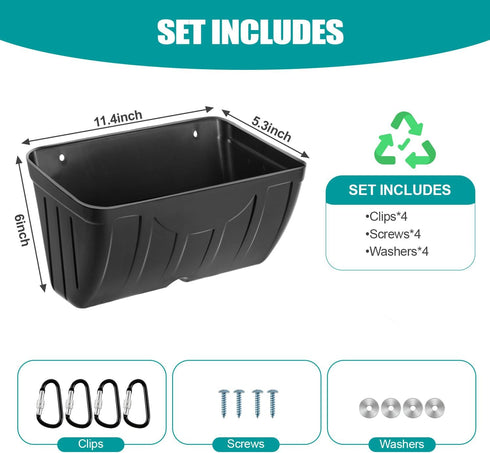 Bi fujian Feeders,5 Quart*2 Pack,Feeder Chicken Feeder Waterer,Hanging Goat Trough for Sheep Duck Poultry Dog, Fence
