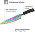 Rainbow Titanium Knife Set, Sharp Stainless Steel Knives with Acrylic Block, 6 Steak Knives, Chef Quality