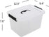 1-Pack Clear Plastic Storage Box with Handle and Lid - 10 L Latch Box