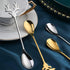 10 Pieces Stainless Steel Mini Coffee Espresso Spoons, Elk Shaped Flatware, 5.5 Inch Dessert Teaspoons