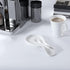 Large Porcelain Spoon Rest, Utensil Holder for Kitchen Counter, Dishwasher Safe (White)