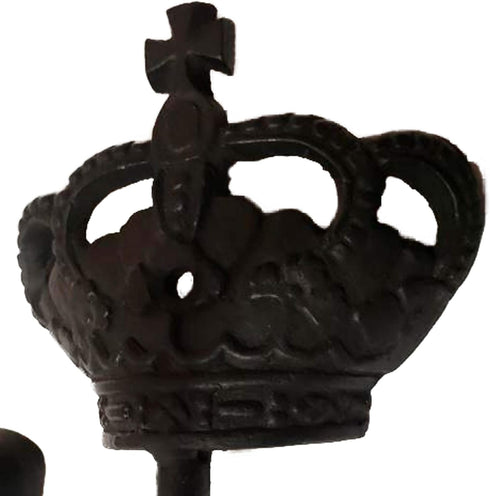 (1) 4.25" Imperial Crown Coat Hook - BB-249 - Black Wrought Iron Finish for Coats, Bags, Hand Towels, etc.