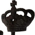 (1) 4.25" Imperial Crown Coat Hook - BB-249 - Black Wrought Iron Finish for Coats, Bags, Hand Towels, etc.