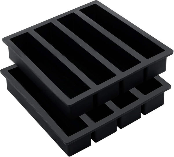 Webake Silicone Ice Cube Trays Butter Mold Set of 2, Easy Release Long Ice Cube Sticks for Cocktail
