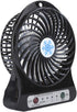 CCYLEZ Mini Table Fan - 3 Speed Adjustable USB Rechargeable Fan for Baby Bed, Car Seats, Summer Gift (Black)