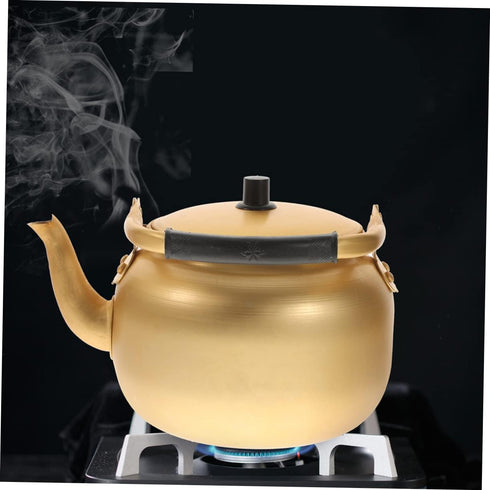 Vintage Aluminum Kettle Coffee Pot Boiler, Whistling Tea Kettle for Heating Water, Stovetop Teapot