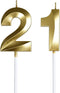 21st Birthday Candles Gold Number 21 & 12 Cake Topper for Birthday Decorations