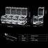 Seasoning Box - 4 Piece Clear Acrylic Spice Pots with Cover and Spoon, Storage Container for Condiments