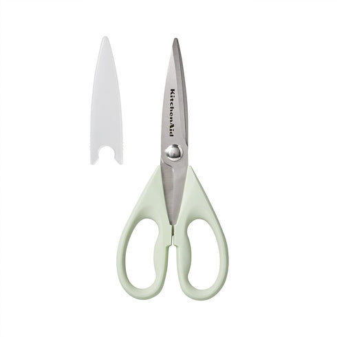 KitchenAid All Purpose Kitchen Shears - 8.72-Inch Dishwasher Safe Stainless Steel Scissors with Comfort Grip, Pistachio