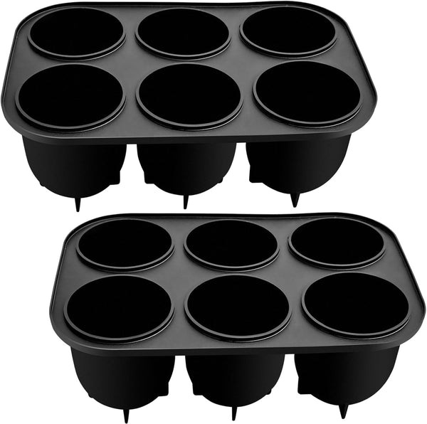 Yipetor 6-Cavity Silicone Treat Tray Mold for Large Dog Toys, Frozen Treat Tray, Reusable Ice Cube Tray - 2 Pack