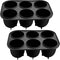 Yipetor 6-Cavity Silicone Treat Tray Mold for Large Dog Toys, Frozen Treat Tray, Reusable Ice Cube Tray - 2 Pack