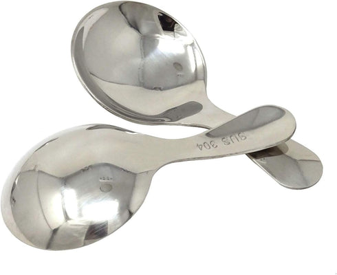 Honbay 4PCS Stainless Steel Short Handle Spoon Set for Salt, Condiments, Dessert, Tea, Coffee (Silver)