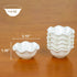 Porcelain Pinch Bowls Set of 6 - 1.6 oz Small Ruffle Design Bowls for Meal Prep and Dippings