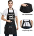 Funny Cooking Aprons for Women Men with Pocket, Grill Apron with Adjustable Neck Strap, Birthday Gift for Dad Mom