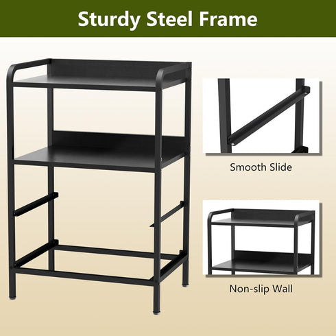YEYSHAOM 2 -55LB Night Stand with Fabric Drawer and Sturdy Metal Frame, Lightweight & Durable Load Capacity