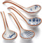 4pcs Asian Ceramic Soup Spoon Set, Korean Ramen Spoons, Japanese Porcelain Soup Spoon for Noodles, Pho, Dumplings