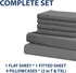 Home Collection Micro Caress Luxurious Sheet Set - 90GSM 4-Piece Full Size - Gray Color