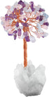 mookaitedecor Amethyst & Rose Quartz & Aquamarine Crystal Tree on Rock Crystal Cluster, Money Tree of Life Decoration