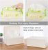 Cuayaes White Tissue Box Cover, Refillable Baby Wipes Dispenser with Sealed Lid, Modern Desktop Tissue Box Holder