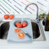 Restaurantware RW Base Cutting Board Strainer, 19.7"x11.2" with Non-Slip Rubber Feet, Gray