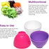 6 Pcs Silicone Mixing Bowls, 0.49 QT Reusable Bowls for Melting Chocolate, Sauce, White, Pink, Purple