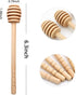 4PCS Honey Mixing Stirrer, Wooden Honey Dipper, Smooth Honey Comb Stick, Honey Spoon Collecting Dispensing Drizzling