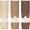 Whaline 120Pcs Brown Paper Baking Cups, Scalloped Edge Cupcake Wrappers, Gradient Brown for Events
