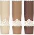 Whaline 120Pcs Brown Paper Baking Cups, Scalloped Edge Cupcake Wrappers, Gradient Brown for Events