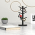 Dorhors Black Coffee Mug Holder Tree, Coffee Bar Organizer with 6 Hooks, Wood Coffee Mug Rack for Counter