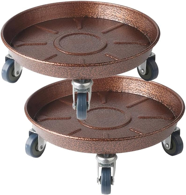 FLRISNTIG 10" Heavy Duty Plant Dolly with Wheels, 160lbs Metal Rolling Plant Stand