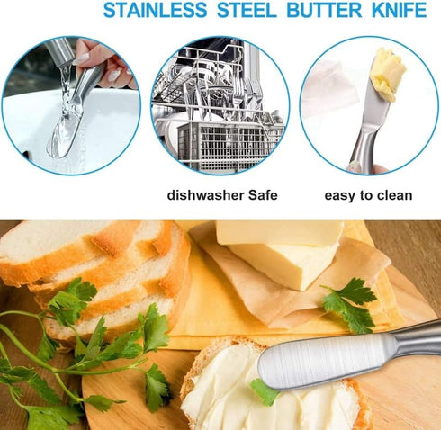 Spreader Knife Set, 6-Piece Stainless Steel Cheese and Butter Knives, Perfect Gifts for Any Occasion