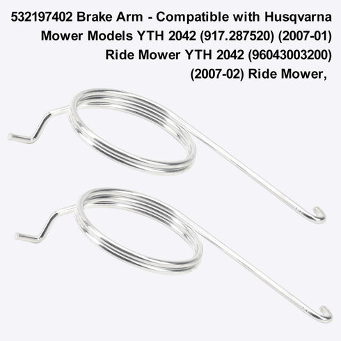 MWEDP 532197402 532199478/532199470 YT16542T YT1942 YTH2042 YTH20K46 Brake Arm Kit Compatible with Husqvarna AYP