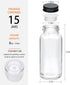 Gakshzbds 15 Pack 8oz Glass Spice Jars with Grinders, Square Spice Bottles with Deeper Shaker Lids & Airtight Metal