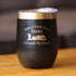 Touch My Shelf Wine Tumbler with Sliding Lid, Stemless Stainless Steel Insulated Cup for Lovers of Reading & Books -