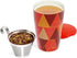 12 oz Tea Forte Double-Walled Ceramic Kati Cup, Removable Stainless Steel Infuser Basket and Lid, Steeps Loose Leaf
