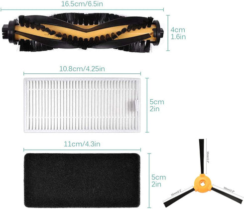 Replacement Parts for Yeedi K600 K700, Ecovacs Deebot N79 N79s DN622, Robotic Vacuum Cleaner Accessories Kit