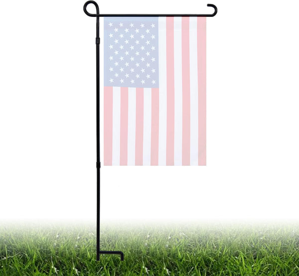 YEAHOME Garden Flag Stand Holder, Metal Premium Weather-Proof Flagpole for Christmas Garden Decor