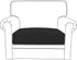 Easy-Going Black Stretch Chair Cushion Cover, Sofa Cushion Furniture Protector, Soft Flexibility with Elastic Bottom