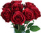 Tinsow 8 Heads Artificial Roses Flowers - Silk Latex Rose Bouquet for Home Decoration (Red)