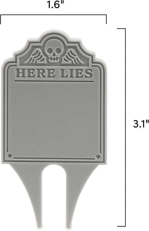 GRAVE MARKERS, Reusable Food Signs, Set of 12