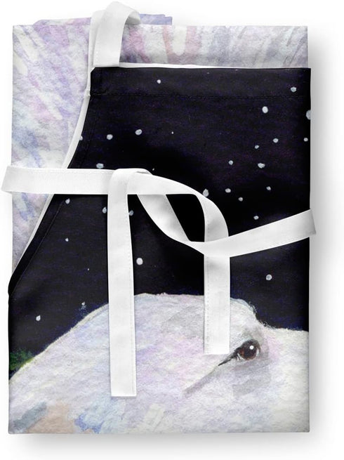 Caroline's Treasures SS8470APRON Starry Night Great Pyrenees Apron, Large, Unisex, Multicolor, Cooking Kitchen Server