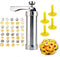 YOOUSOO Cookie Maker Press Gun Kit, Stainless Steel Biscuit Maker with 20 Discs and 4 Nozzles for Homemade Baking