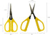 Zenport ZS109B Ergonomic Bent Handle Deluxe Bud Trimming Scissors, 6.5-Inch, Yellow