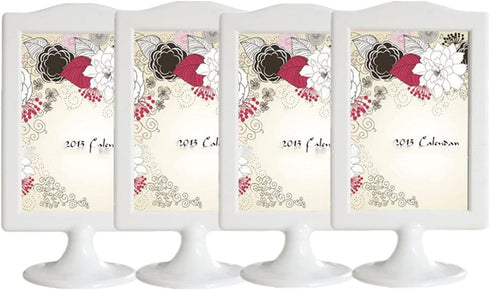 Rikyo 4 Pack Standing Photo Frames,Self Standing Photo,Vertical Mount Sign Holders 4x6, Double