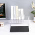 Sumerflos Acrylic Desktop Bookcase, Clear Modern Storage Organizer for Office Home, Bookshelves for CD/Magazine/Book
