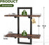 2-Pack Bamworld Floating Shelves for Wall Planters for Indoor Plants Hanging Shelves Plant Holder Wall Decor Plant