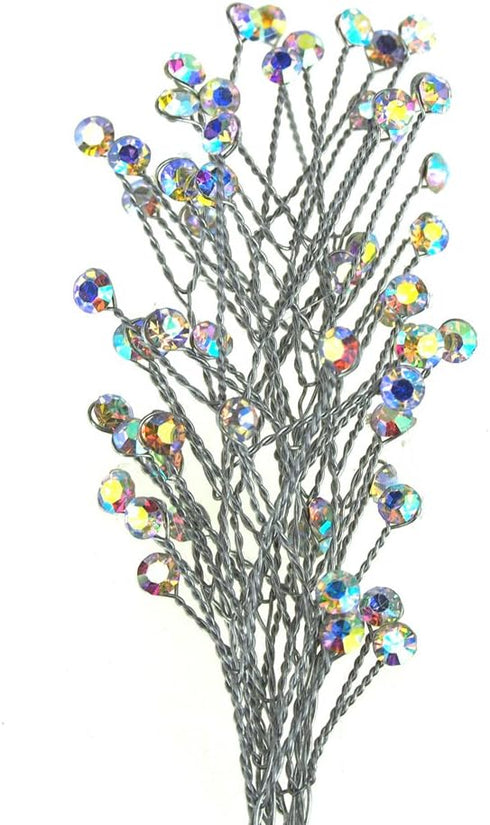Homeford Crystal Rhinestone Spray Branch - 1-3/4-Inch, 12-Count (Iridescent)