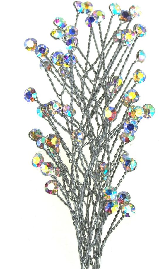 Homeford Crystal Rhinestone Spray Branch - 1-3/4-Inch, 12-Count (Iridescent)