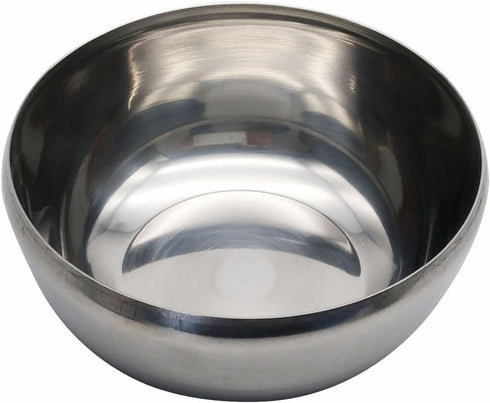 GARASANI 3 Pack Korean Traditional Stainless Steel Rice Bowl with Lid Set - Good Fortune (Silver 3Pcs)